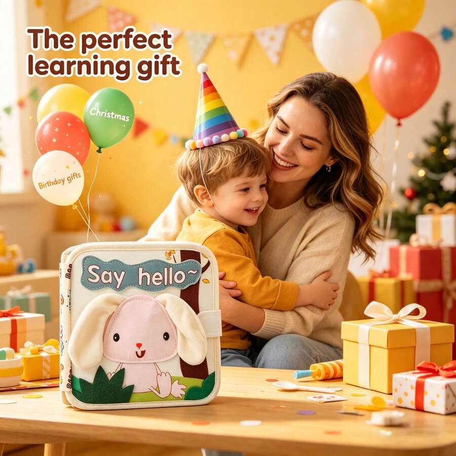 My First Busy Book - Vibrant Animal Theme Educational Board, Designed For Children, Featuring Animals, Numbers And More, Perfect For Early Learning And Growth, Ideal For Celebrating Easter, Christmas And Birthdays, Early Learning Toy, Colorful Illustrations, Durable Construction
