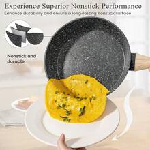 13-Piece Non-Stick Cookware Set, Black, Medical Stone Pots And Pans - View 6