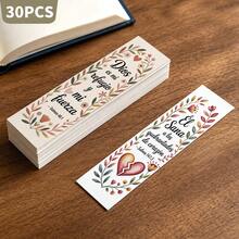 30pcs Inspirational Spanish Bible Verse Bookmarks Floral Christian Scripture Quote Bookmarks Faith Bookmarks Reading Decoration Cards Suitable For Readers, Women And Men Religious Gifts - Multicolor - View 6