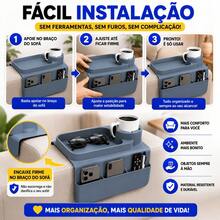 Bandeja Organizador De Sofá Apoio De Braço De Silicone Isolamento Térmico Dobrável Porta Copos Envio Imediato Suporte - Multicolorido - Visão 8
