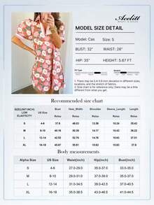 Acelitt Abito casual a maniche corte con stampa floreale colorata e colletto a contrasto, adatto per vacanze ed eleganti momenti di relax estivi - Multicolore - Visualizzare 4