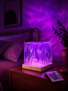 Artistic Square Ambient Lamp, 16-Color RGB Aurora Or Ripple Light With Touch Switch - 多色光 - 查看 5