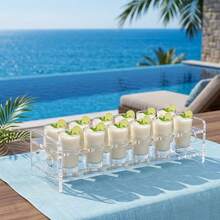 1PC Acrylic Wine Glass Display Rack Transparent Liquor Tray, Minimalist Style Party Spirits Display Stand, Suitable For Wedding Banquet Reception, Home Bar, Birthday Party And Various Holiday Celebration Atmosphere Decoration - View 2