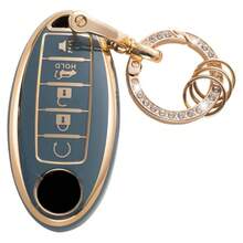 1pc 5 Buttons Key Cover TPU Car Keys Shell For Altima For Sentra For Rogue For Maxima Remote Key Case With Keychain Exquisite High-End Keybag Suitable For Both Men And Women - Horseshoe Buckle 5 - View 17