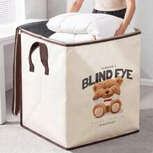 1pc Extra Large Capacity Clothes & Pants Storage Bag, Minimalist Non-Woven Fabric Material, Large Capacity Storage Bag, Quilt Storage Bag, Clothes & Pants Organizer Bag, Seasonal Clothing Storage Bag, Home Decor Bag, Bedroom Closet Organizer Bag, Suitable For Clothes & Pants Storage, Suitable For Quilt Storage - Multicolor - View 6