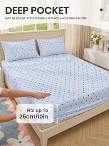 11-Piece Set Only Includes Fitted Sheet, Mattress Protector, Bed Cover, Wrinkle-Resistant, Breathable And Comfortable, Suitable For All Bed Sizes, Ideal For School Dorm Bedding, Bedroom Decor, Bedding, Does Not Include Pillows And Pillowcases, Machine Washable, Dorm Bedding - Multicolor - View 4