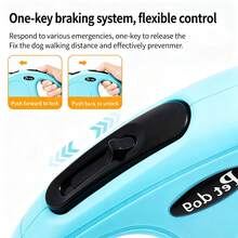 Automatic Retractable Dog Leash, Non-Slip Handle, 360° Anti-Winding Lock, Bite-Resistant And Pull-Resistant, Specially Designed For Outdoor Walking Of Small And Medium-Sized Dogs - Multicolor - View 4