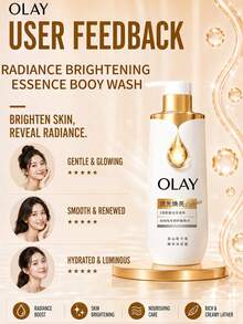 OLAY Radiant Glow Gel de Baño, Tamaño Completo 500g, Muestra 50g, Hidrata y Suaviza la Piel Áspera, Fragancia Duradera, No Pegajoso, Apto para Todos los Tipos de Piel - Gel de ducha OLAY Radiant Essence - Ver 9