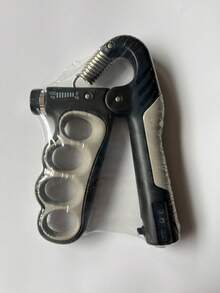 1pc Random Color Adjustable Digital Hand Grip Strength Trainer, 5-100kg Variable Resistance, Ergonomic 4-Hole Non-Slip Handle, Thickened Stainless Steel Spring Hand Exerciser, Suitable For Finger Rehabilitation, Gym, Rock Climbing, Office Stress Relief - Bold Version - View 14