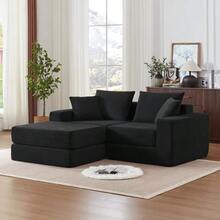 Loveeat Cloud Modular Sofa, Boneless Sofa With Anti-Slip Base - 黑色 - 查看 6
