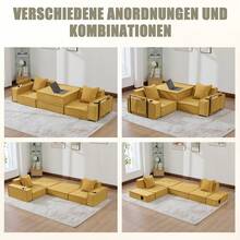 Modern Sofa Bed Frame Beige 2 Seat - 黃色雙座 - 查看 6