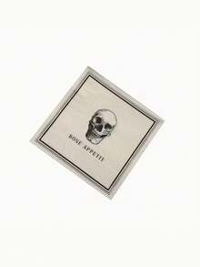 20pcs/50pcs Halloween Theme Napkins, Skull-Centered Design, Exquisite Printing, Perfect Table Decor For Halloween, Day Of The Dead Party, Friends Gathering And Other Holiday Events - Multicolor - View 6
