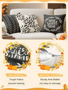 1 pieza/4 piezas Funda de almohada, Funda de cojín, Ropa de cama, Funda de almohada impresa por un solo lado, Funda de almohada decorativa moderna para sofá, Funda de almohada gris, Tela suave y cómoda, Transpirable y anti-pilling, Funda de almohada removible, Certificación OEKO-TEX - Textura gris - Ver 7
