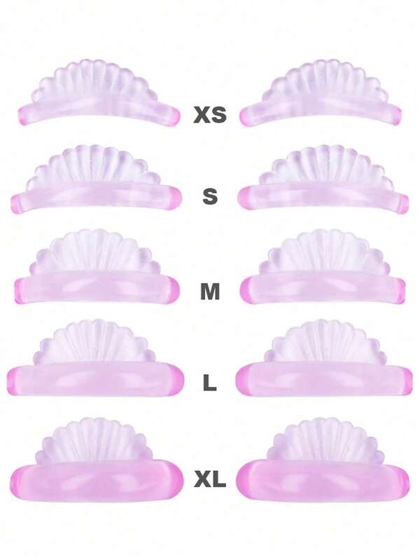 5 Pairs 5 Sizes Silicone Lash Lift Pads, 3D Eyelash Perming Eye Pads, Eyelash Extension Accessories