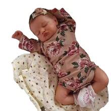 48 Cm Realistic Reborn Doll Girl, Full Body Vinyl Doll, Lifelike Newborn With Light Blonde Hair, Pink Sleeveless Bodysuit, Hand-Painted Eyes, Collector Doll As A Gift For Children And Adult Collectors - Multicolor - View 5