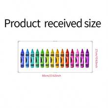 1set Colorful Crayon Wall Stickers, Self-Adhesive Paper, Suitable For Home Decoration, Room Decoration, Wall Decoration, PVC Waterproof Material, Removable - Self-adhesive - View 3