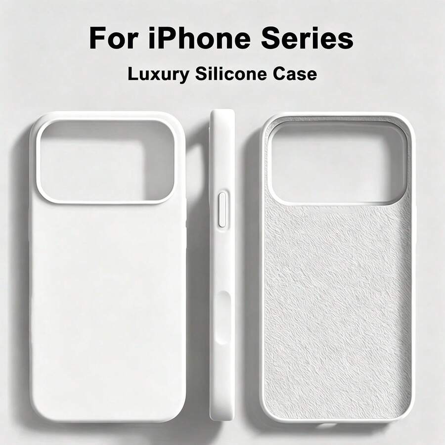 液態矽膠 3 層全包覆軟膠手機殼,適用於 iPhone 17 Pro 17 Pro Max 17,清新夏季配色,防震保護殼附防刮微纖維內襯,相容 iPhone 13 11 16 Pro Max 15 14 Plus 12 Mini XS Max 7 8 Plus - 純白 - 查看 1