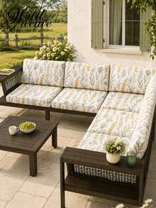 1pc Striped Print Milk Silk Sofa Cover, High Elasticity Dust-Proof Removable Washable All-Season Sofa Protector, Suitable For Patio, Garden, Poolside And Multiple Occasions, Single Piece Sold Not Set - Multicolor - View 7