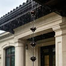 Anti-Rust Copper Lotus Rain Chain, Replaceable Lotus Cup Drainage Chain For Eaves Gutter Courtyard Decoration - A - View 6