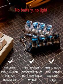 1pc Keyboard Key Shape Stress Relief Keychain, Adult Finger Pressing Decompression Pendant, Can Relieve Stress, Focus Attention, Relax Body And Mind; High Elasticity Durable Material, Repeated Kneading Without Deformation, Compact And Cute Design For Easy Play, Suitable For Office, Study, High-Quality Gift For Holidays, Christmas, Parties. - New Model - View 7