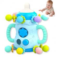 Infant Montessori Toys - Baby Teething Relief - Newborn Teething Toys 0+ Months Girls Boys Ball Chewing Toy Gift Toddler Teething Toys Colorful Soft Silicone Ring Teether, Soothing Teether, Teething Gum Set, Suitable For Toddlers And Infants (Note: Ball And Small Parts Color Box Position Are Random) Mini Version - Color - View 5