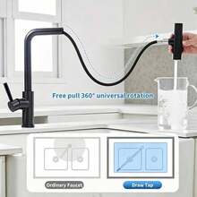 1/2/3pcs,Rainfall Waterfall Style Kitchen Faucet Set, 3-In-1 Multifunctional Kitchen Sink Faucet, Pull-Out Kitchen Cold And Hot Water Faucet - Pull-Out Design, 3-Mode Water Flow, Premium Stainless Steel, Suitable For Home Bathroom And Kitchen Sink, RV, Travel Hotel Bathroom. Minimalist Versatile Home Decor Faucet, Exquisite And Durable Kitchen Decor Faucet, Worry-Free And Durable Kitchen Essential Faucet, Waterproof And Moisture-Resistant Bathroom Decor Faucet, Rust-Proof And Durable Bathroom Accessory Faucet, Universal Easy-Install Kitchen Accessory Faucet, Random Style. - Multicolor - View 3