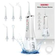 Portable Waterproof Oral Irrigator, 500mAh Rechargeable Battery Teeth Whitening Water Flosser - White - View 11