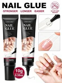 LIMEGIRL Quick Dry Nail Glue, Strong Adhesion, Suitable For Nail Tips, Nail Patches, Fake Nails, Rhinestones And Nail Art Decorations, No UV Lamp Required - Nail Glue - 10g - View 1