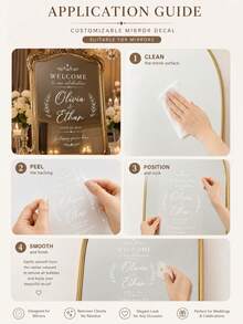 Custom Mirror Sticker Wedding Seating Chart Sticker - Wedding Signage Decoration DIY Wedding Sticker - Seating Chart Mirror Sticker Welcome To Wedding Mirror Sticker - Custom Mirror Letter Sticker - Happy Newlyweds - Wedding Decoration/Modern Wedding Welcome Sign - Multicolor - View 8