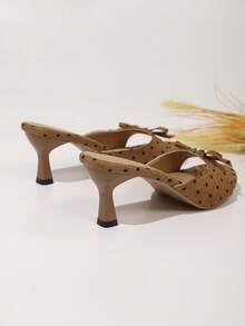 Women's Beige High Heel Sandals, Open Toe, Versatile Minimalist Style, Suitable For Summer - Khaki - View 10