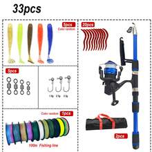 Fishing Rod Set Full Kit, Includes Telescopic Fishing Rod, Spinning Reel, Bait, Fishing Hooks, Travel Fishing Rod Set - Multicolor - View 11