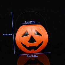 Halloween Pumpkin Flower Bucket Witch Costume Holiday Atmosphere Decoration Props Handheld Ornament - 4 Flowers + Pumpkin Bucket - View 6