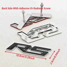 3D Metal RS Logo Sticker Front Grill Emblem Rear Trunk Badge For Chevrolet Blazer Lumina Camaro Cruze Monza Car Accessories - A - View 2