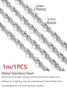 1m 304不鏽鋼18K鍍金復古多款組合鏈條，包含扭花/橢圓/花卉圖案鏈條，DIY手工手鍊與項鍊珠寶配件 - 鏈條 - 查看 8