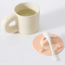 Tutup Cangkir Silikon Kucing Lucu, Penutup Cangkir Anti Debu Universal, Cocok untuk Mug dan Gelas Kaca, Tutup Tertutup yang Dapat Digunakan Kembali dengan Tempat Ponsel, Aksesori Minuman yang Mudah Dibersihkan, Cocok untuk Rumah, Kantor, dan Perjalanan, Desain Hewan yang Menyenangkan, Tempat Kantong Teh - MultiWarna - View 4