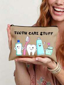 Fun Dental Care Makeup Bag - "Dental Care Supplies" Makeup Bag, Cute Cartoon Dental Care Makeup Bag, Portable Travel Toiletry Bag With Zipper, Makeup Bag For Dental Hygiene Supplies, Fun Oral Care Storage Bag Suitable For Men And Women, Can Hold Toothbrush, Toothpaste, Etc. - Imaginative And Educational Design - Perfect For Travel, Beach, Office Workers, Perfect Gift For Dental Hygienists And Travel Enthusiasts - Multicolor - View 23