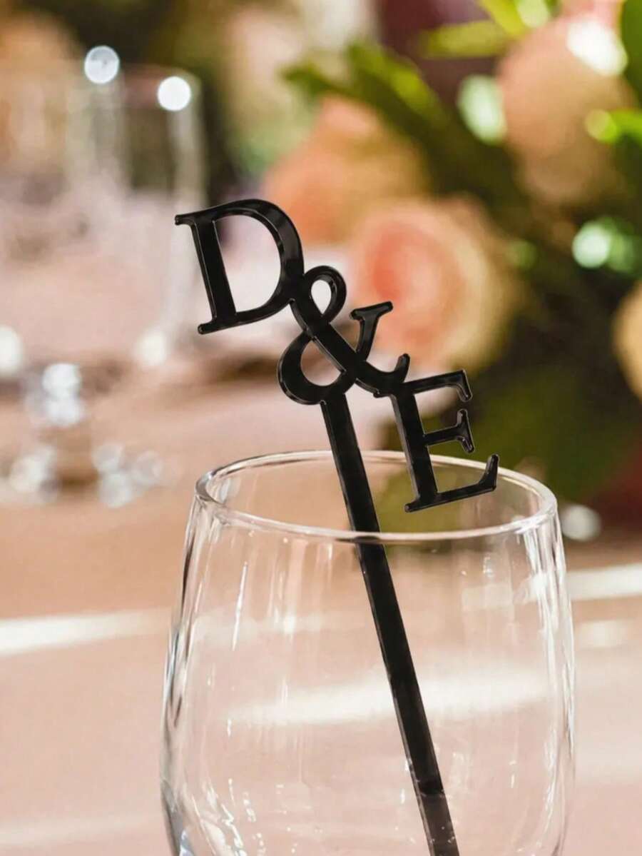 Personalized Wedding Stir Sticks - Wedding Party Decor, Daily Home Use, Wedding Stir Sticks (Gold)