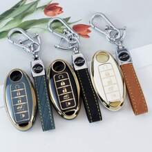 1pc 5 Buttons Key Cover TPU Car Keys Shell For Altima For Sentra For Rogue For Maxima Remote Key Case With Keychain Exquisite High-End Keybag Suitable For Both Men And Women - KY21 - View 7