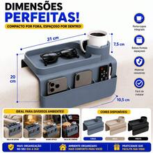 Bandeja Organizador De Sofá Apoio De Braço De Silicone Isolamento Térmico Dobrável Porta Copos Envio Imediato Suporte - Multicolorido - Visão 10