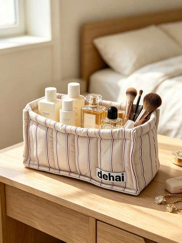 Cesta de almacenamiento versátil estilo Ins para organizar objetos diversos, ideal para escritorios de oficina, dormitorios para la vuelta al cole, accesorios de baño, desorden del dormitorio, cosméticos, aperitivos y artículos de tocador. Es un regalo perfecto para amigos y familiares.
