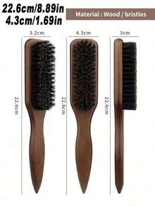 Unisex Professional Boar Bristle Smoothing Brush, Fragrance-Free Professional Hairbrush, Soft And Smooth Beard Brush, Cleaning Brush, Suitable For Coarse And Fine Hair, Can Create Smooth Ponytails, Can Be Used For Backcombing And Creating Voluminous Hairstyles, Easy To Layer And Section, Can Create Smooth And Fluid Hairstyles, Make Hair Smooth And Not Curly, Suitable For Men And Women, Wooden Handle, Suitable As A Birthday Gift - Pro Version - View 9