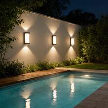 CANMEIJIA 1pc Modern LED Wall Light, Indoor Wall Light, Outdoor Wall Light, AC85-265V, White Light 6500K/Warm Light 3000K, Outdoor Waterproof Wall Light, Suitable For Garden, Yard, Balcony, Stairs, Villa, Garage - 12W LED Wall Light - View 11