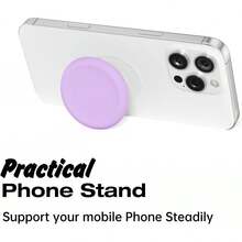 Round, Heart-Shaped Silicone Phone Stand, Foldable Phone Ring Holder, Suitable For Smartphones, Tablets, Phone Accessories - Multicolor - View 5