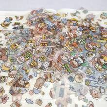 100 piezas Pegatinas transparentes de PET para planificador - Pegatinas transparentes impermeables, pegatinas de planificador DIY, decorar varios artículos, decoración de fiestas (estilo aleatorio) - Multicolor - Ver 3