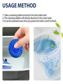 Lavender Scented Toilet Cleaning Effervescent Tablets, Toilet Cleaner To Remove Odor And Limescale, Household Cleaning Essential, Long-Lasting Fragrance, Suitable For Toilet, Bathroom, Automatic Deodorizing, Effectively Removes Stains And Phosphate Deposits, Universal Household Cleaning Tool - Multicolor - View 9