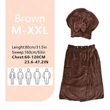 Juego de 2, Tamaños 80*210cm/80*160cm, 350Gsm, Falda de Baño Extra Grande + Gorro de Ducha de Princesa, Ajustable Adecuado para M-XXXXL, Falda de Baño Engrosada, Ideal para Uso Doméstico, Viajes, Sauna y Spa, Dimensiones 31.5*82.7In/31.5*63In. - Multicolor - Ver 14