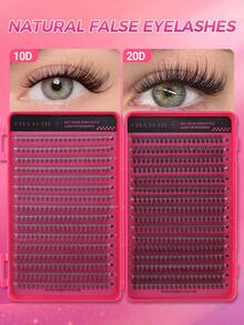 544/640PCS Fluffy Single Lash Clusters, Multi-Specification Large Capacity Cluster False Eyelashes, Thick And Natural Styles Available, Waterproof False Eyelash Set With Tools, Create Beautiful Makeup Effect - Multicolor - View 20