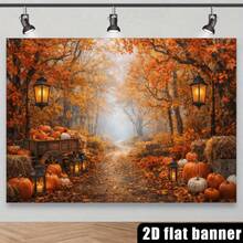1pc Vintage Autumn Theme Banner, Autumn Decor, Happy Thanksgiving Decoration, Polyester Fabric, Suitable For Thanksgiving, Autumn Harvest Season, Autumn Home Decor, Indoor/Outdoor, Yard, Hallway, Bedroom, Room Decoration - A - View 8
