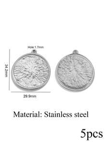 5pcs 18K Gold Plated Stainless Steel Irregular Blank Bezel Findings Oval Round Pendant Charm BraceletTrays For Handmade DIY Jewelry Craft - Pendant - View 10