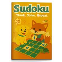 Kids Sudoku Practice Notebook, Fill-In Number Grid Logic Exercises, One Challenge Per Page, Choose Ages 3-6 6-9 9-12 12+ - Sudoku Book - View 10